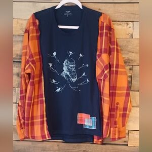 Upcycled Charles Darwin Graphic Top